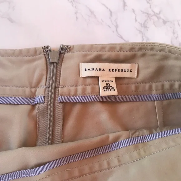 Banana Republic stretch khaki tan skirt 10 - Picture 5 of 10